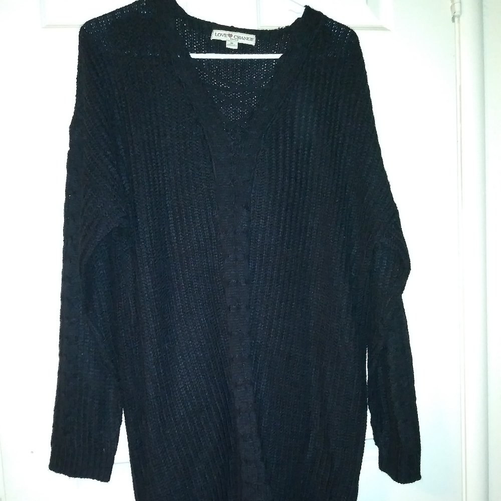 Black sweater blouse